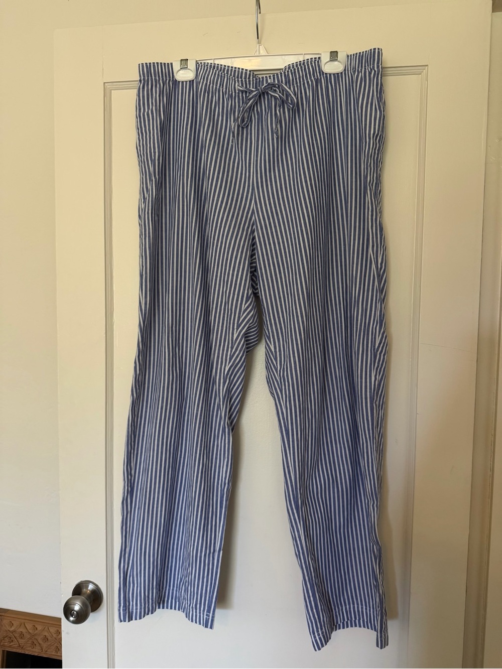 Women's GAP Blue & White Striped Wide-Leg Pants